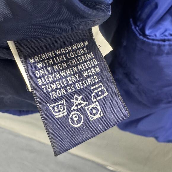 Eddie Bauer Jacket Mens XXL Blue EBTEK Nylon Roll Up Hood Outdoor Vintage - Picture 7 of 8